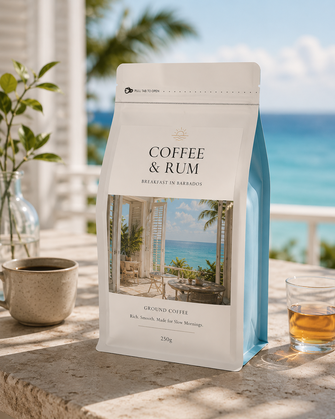 Coffee & Rum ground coffee bag
